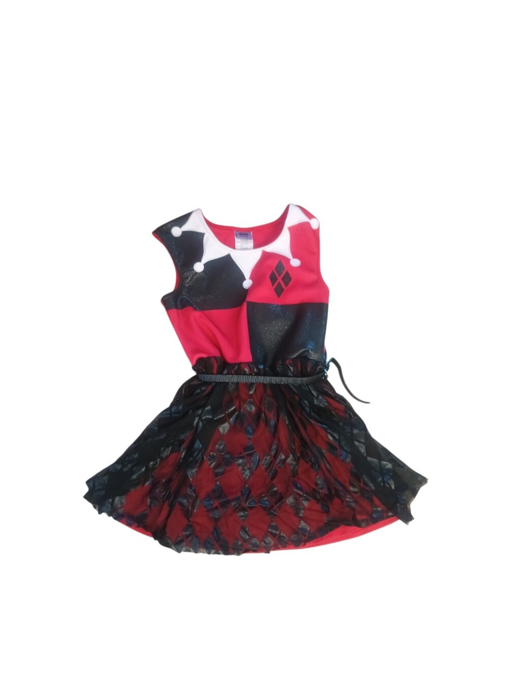 Batman Harley Quinn Girls Red and Black  Costume Dress Size Child Large
